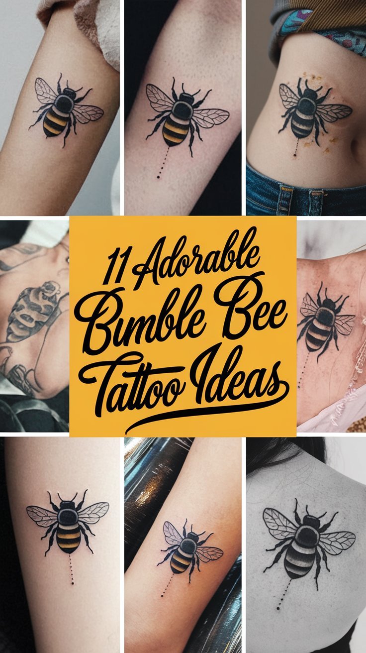 11 Adorable Bumble Bee Tattoo Ideas for Nature and Cuteness