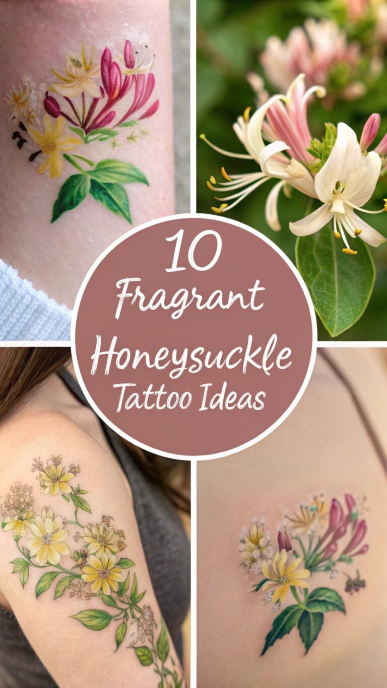 10 Fragrant Honeysuckle Tattoo Ideas for Beauty and Scent: Add a Touch of Whimsy to Your Skin