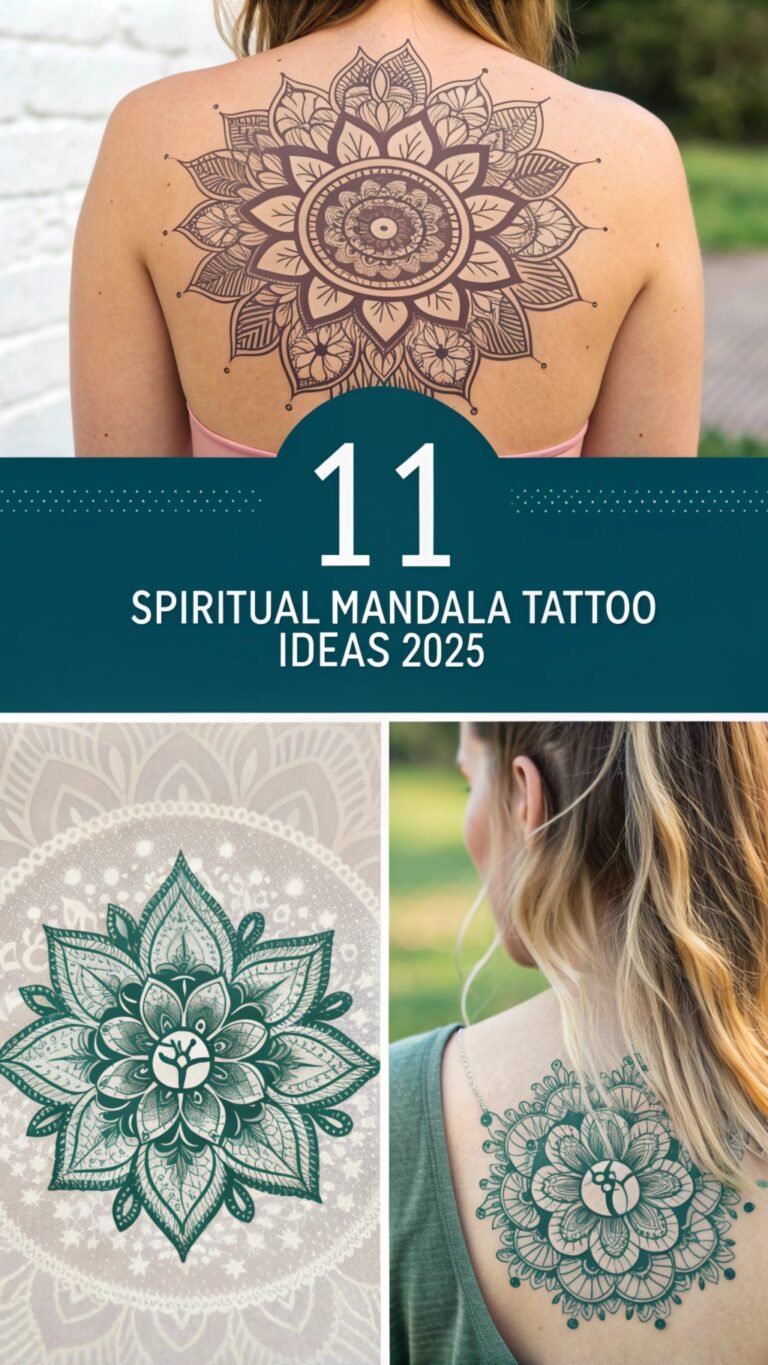 11 Spiritual Mandala Tattoo Ideas 2025 for Meditation and Inner Peace