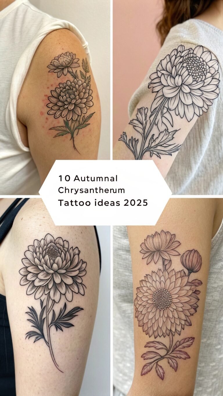 10 Autumnal Chrysanthemum Tattoo Ideas 2025 for Fall and Nostalgia